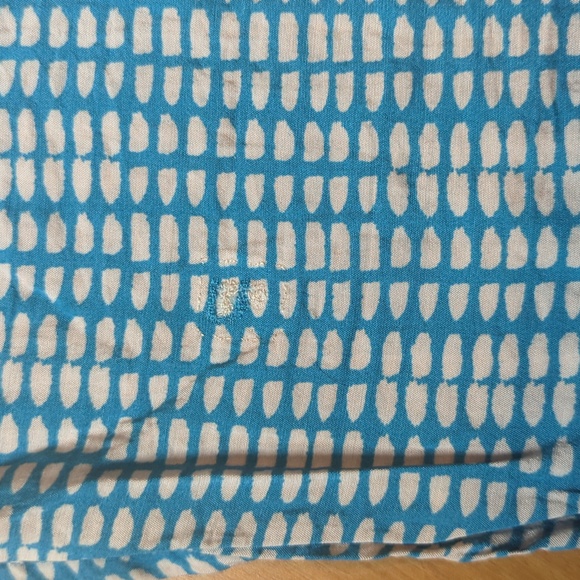 ANTHROPOLOGIE MAEVE Jemima Midi Shirt Dress Tie Waist Blue White Size 10 GUC - Picture 10 of 10